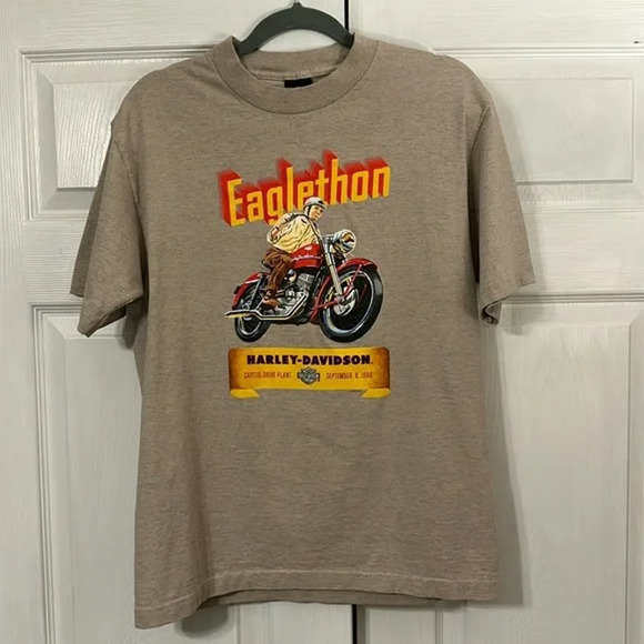 Vintage Harley-Davidson Men’s 1996 Eaglethon Capitol Drive Plant Sz M - Picture 1 of 7
